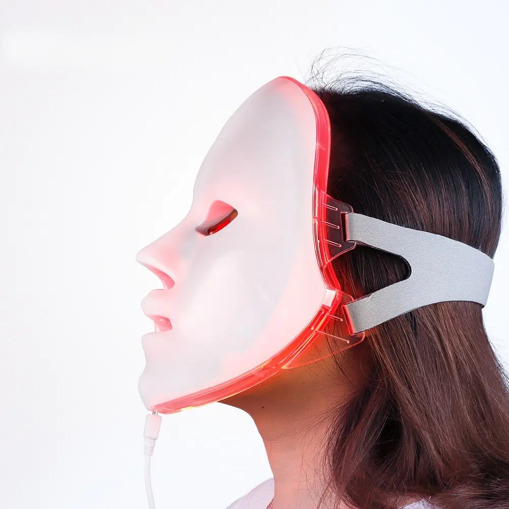 GlowCura™ 7-Color LED Light Therapy Mask – Wireless Facial Rejuvenation Device