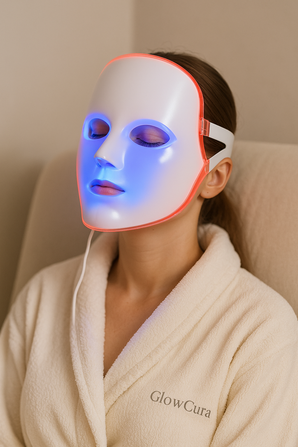 GlowCura™ 7-Color LED Light Therapy Mask – Wireless Facial Rejuvenation Device