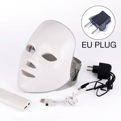GlowCura™ 7-Color LED Light Therapy Mask – Wireless Facial Rejuvenation Device